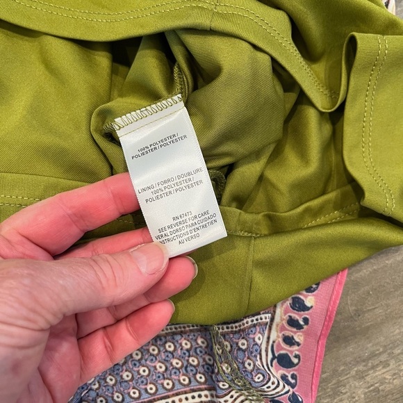 Taylor Smocked Fit & Flare Womens sz 12 Olive Floral Print Flouncy MIDI Dress - Picture 15 of 15